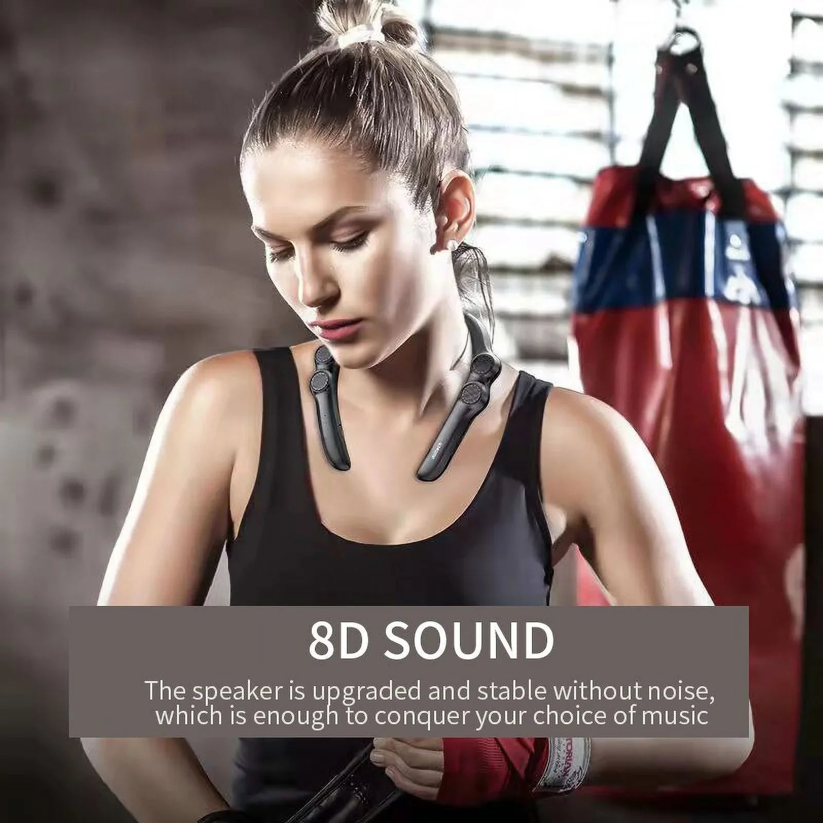 4 9d 85g Light Weight Sports Neck Stereo Wireless Player Wearable Speakers Hang Bluetooth - For Compatible Portable Speaker Speakers Bass