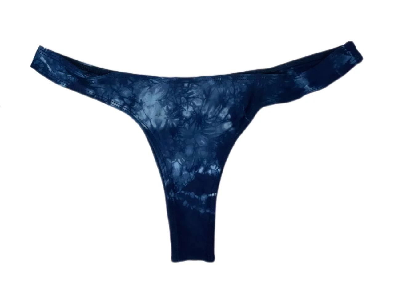 Tie Blue, Bottom, Thong Swim Die Frankies L Women's Sunny