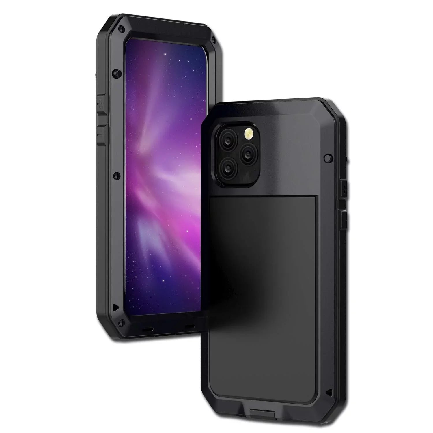 Rugged (Black) Metal 14 exterior Scratch Heavy Resistant Glass Grade Protection, Military Gorilla and Case iPhone Aluminum Travel Duty Shockproof Pro