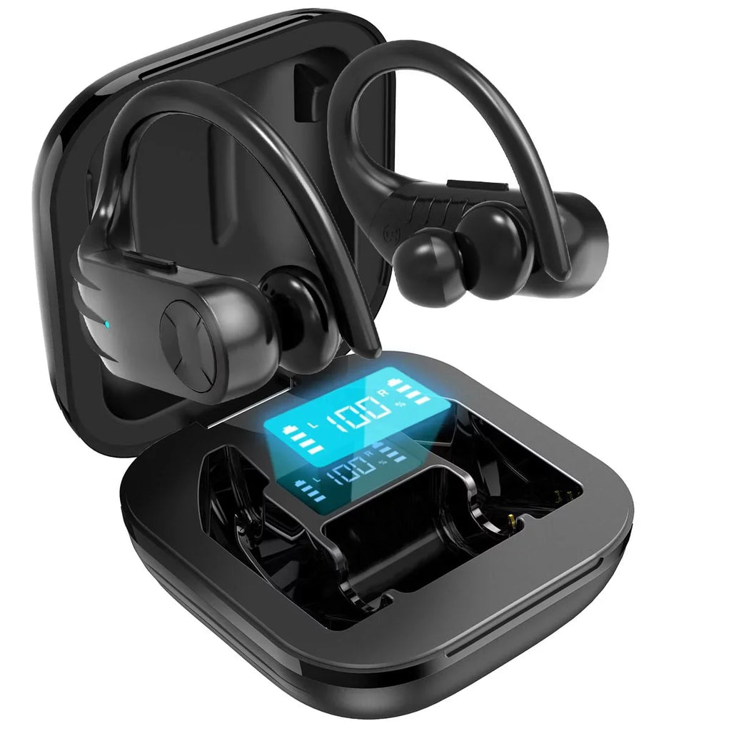 Compatible Pro Earhooks Earbuds Case XR Running with Sport Wireless True Android Mic with in 13 Wireless Max Earphones Headset Ear iPhone XS 5.0 Built-in Charging