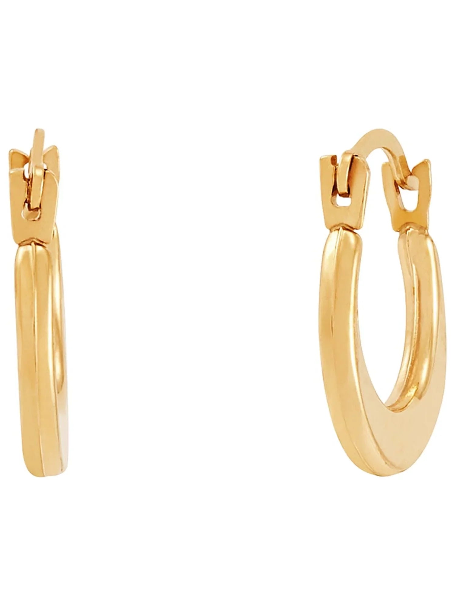 10K Fine Brilliance Girls Hoop Gold Hollow Round Plain Earrings Yellow Jewelry