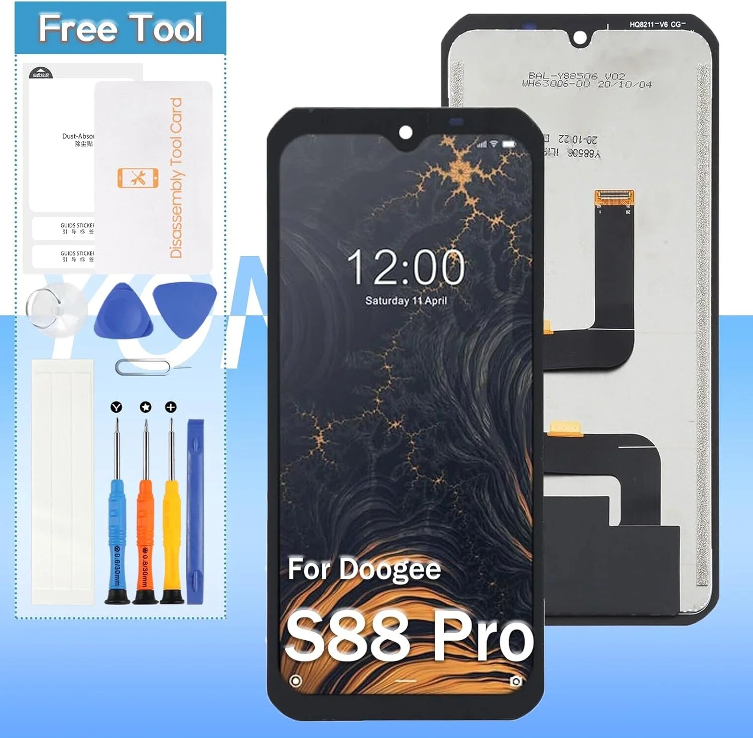 /S88 with LCD Pro Screen Doogee Digitizer for Replacement Plus Touch S88 Assembly Tools Display 6.3"