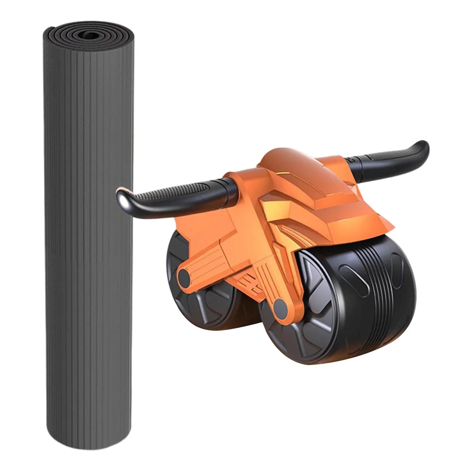 Double Wheel Training Widened with Wheel Wheels Mat Building Abdominal Workout Double Muscle Body Roller, Orange for Abdominal Equipment