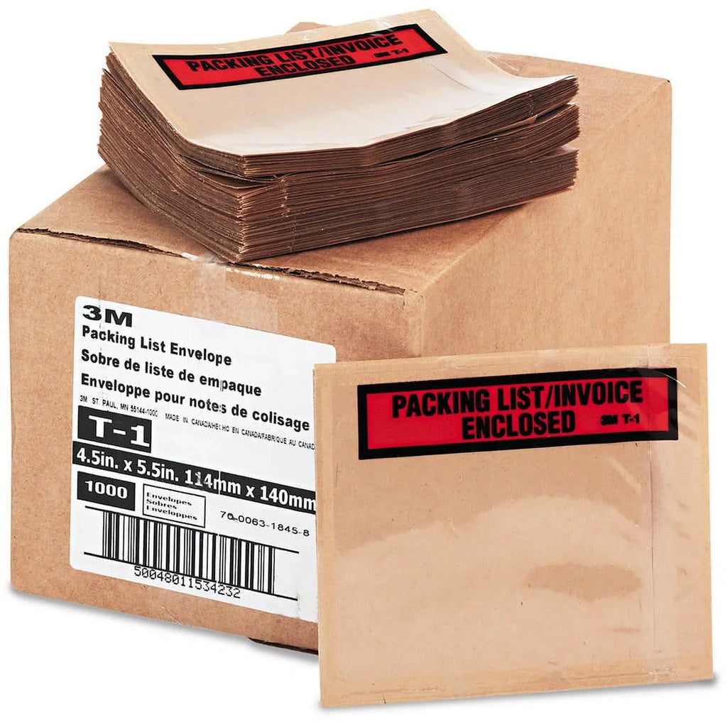 List 4.5" 3M Envelope, White, 5.5", Top Packing x Self-Adhesive Print 1000-Count