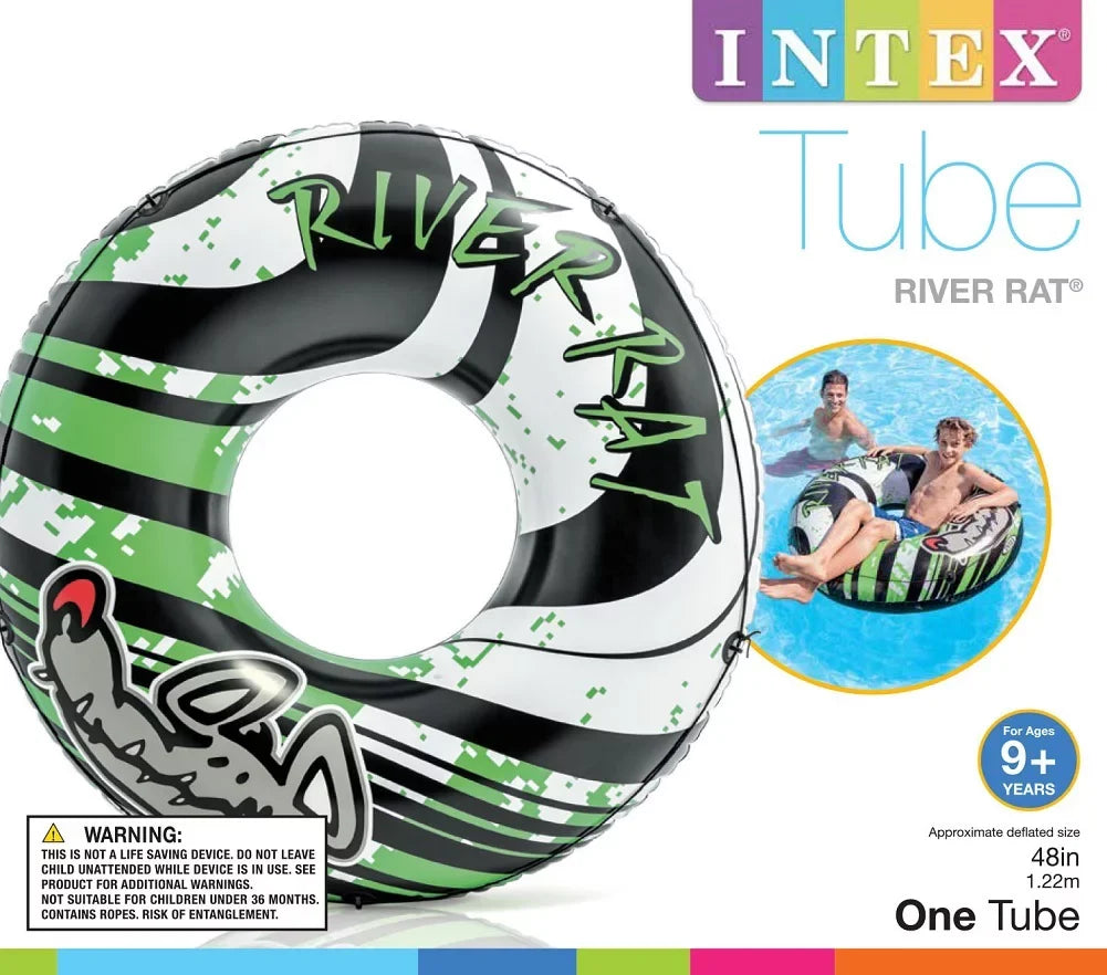 Inflatable River INTEX Floating 2-Pack Tube Rat 68209E Raft