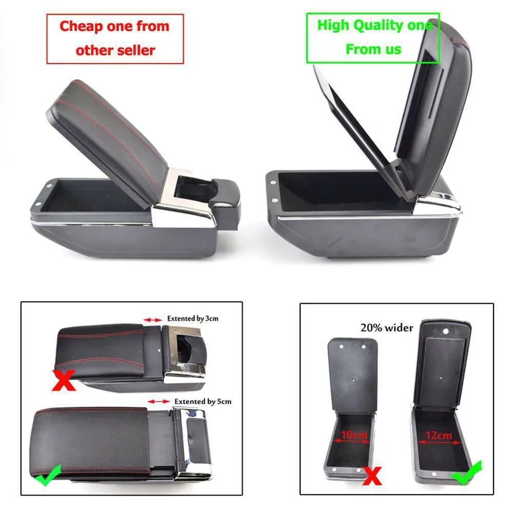 Armrest XUKEY Compartment Honda For Duel Jazz Central Console / Fit Storage 2002-2008
