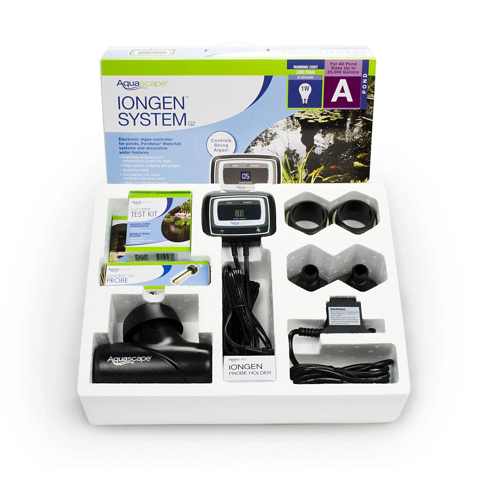 System G2 Control Free Pond Aquascape 95027 Chemical Natural IonGen Auto Algae
