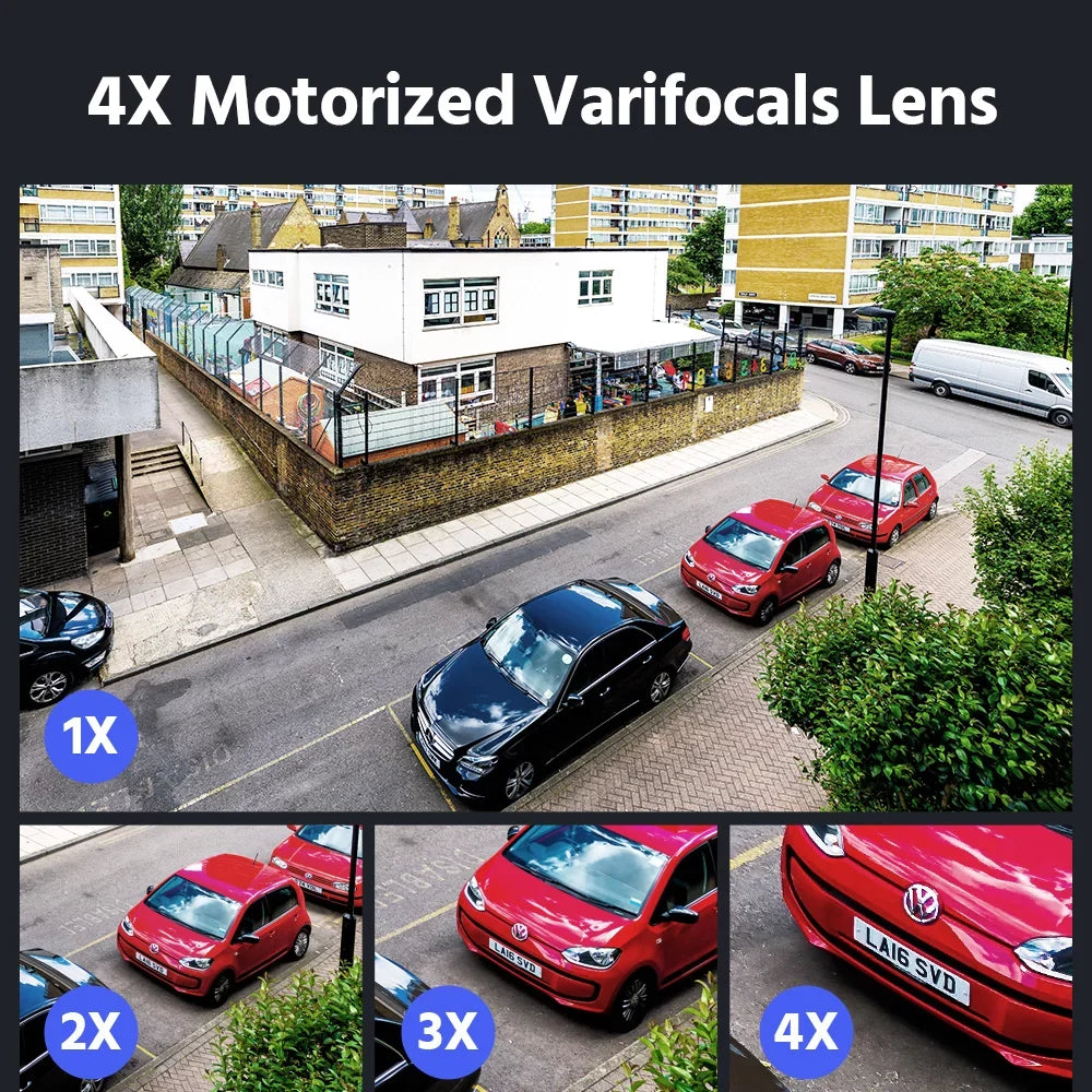 ANNKE 4K Detection 4X Varifocals Camera,Support Motorized Security 8MP Dome Audio,Person/Vehicle 2-Way PoE