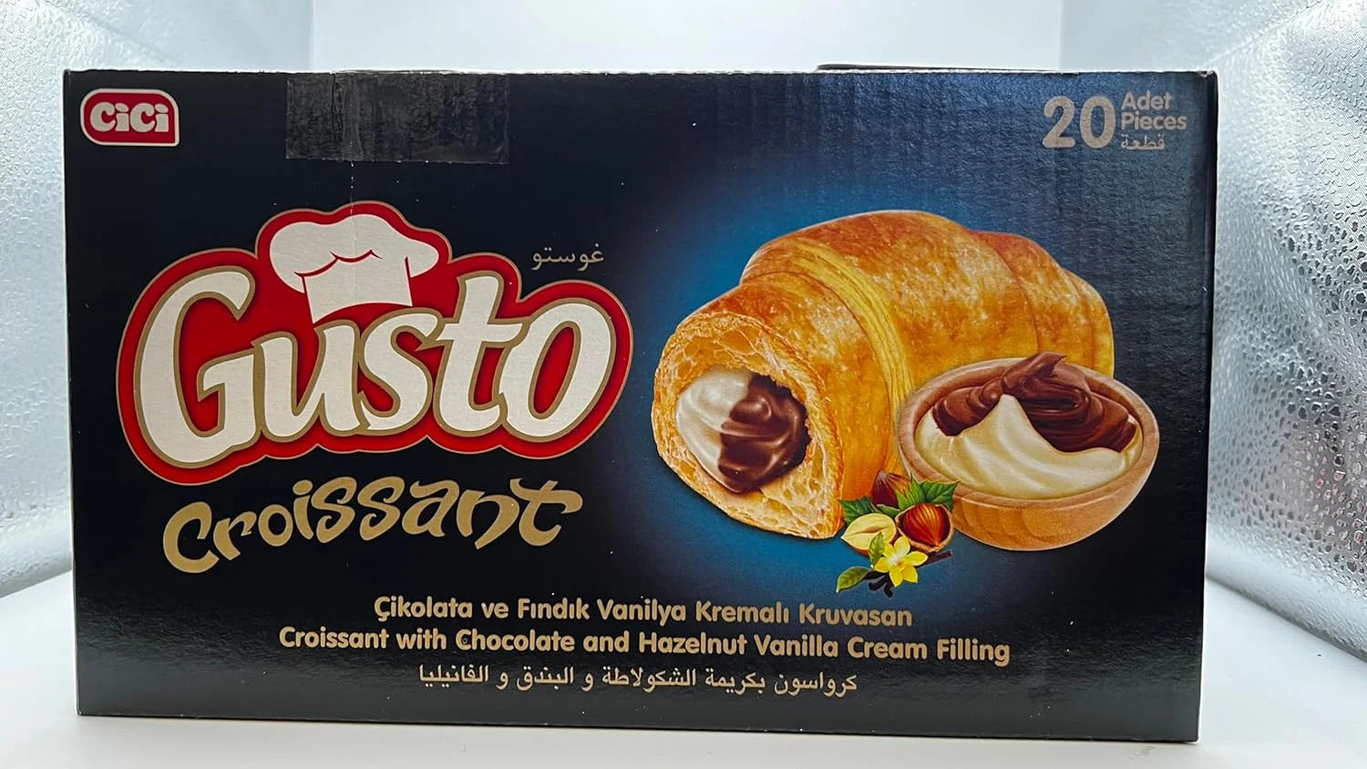 The On Hazelnut Gusto With Go Pastry, Croissant Vanilla Chocolate Individually (Pack Snack Croissant Filling, 20) And Of Wrapped Soft Breakfast Cream