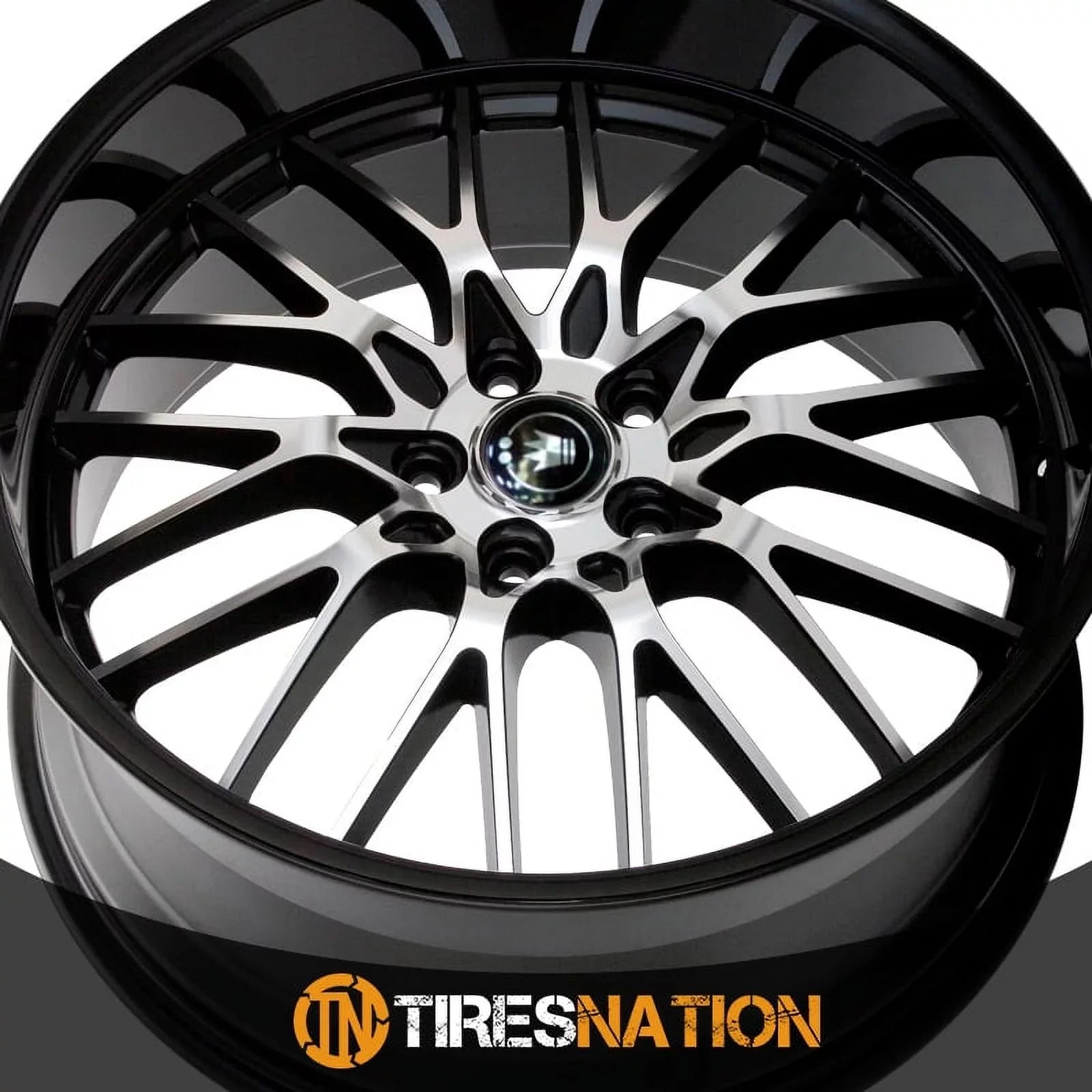 5x112 Wheel 17x8 With 16MB Face Konig Lace Black Gloss +45et Machined