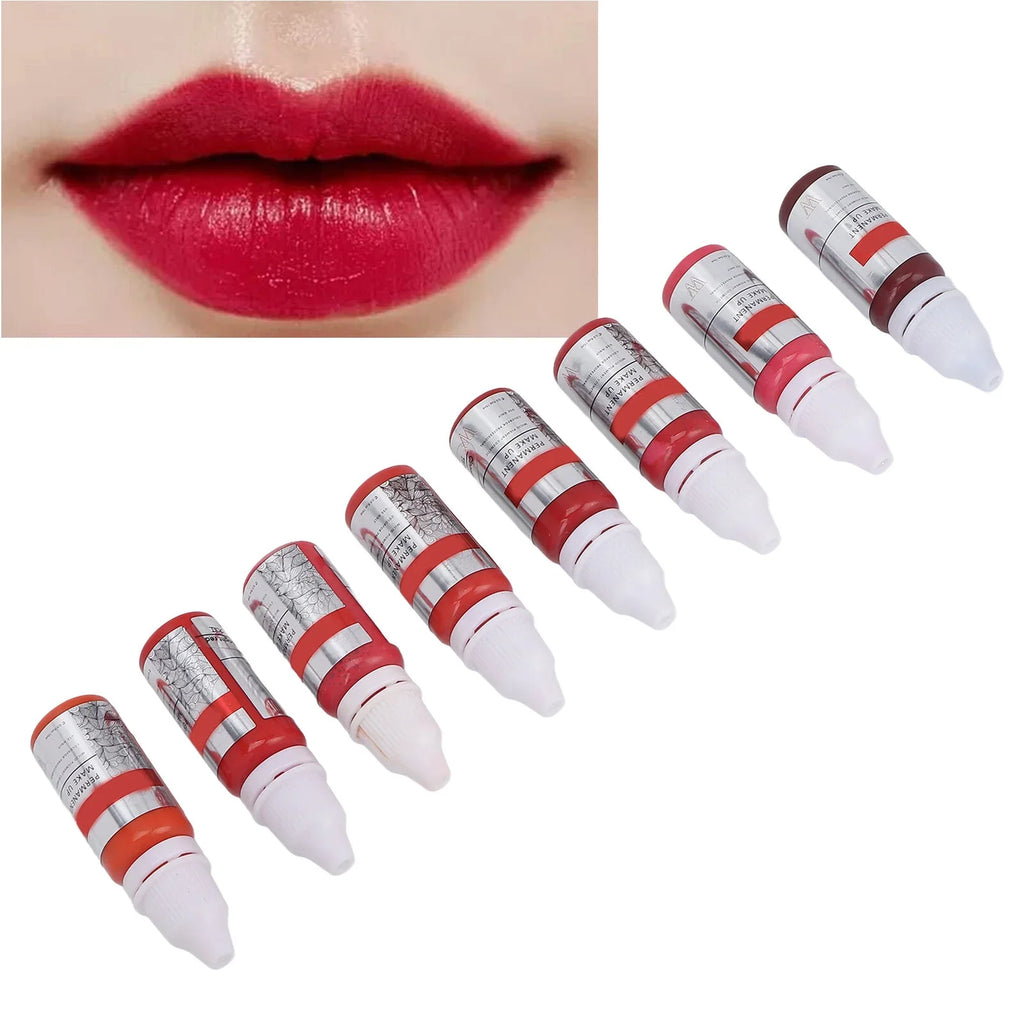 Pigment Ink Semi 120ml Lip Tattoo Color Permanent Microblading 8pcs Makeup