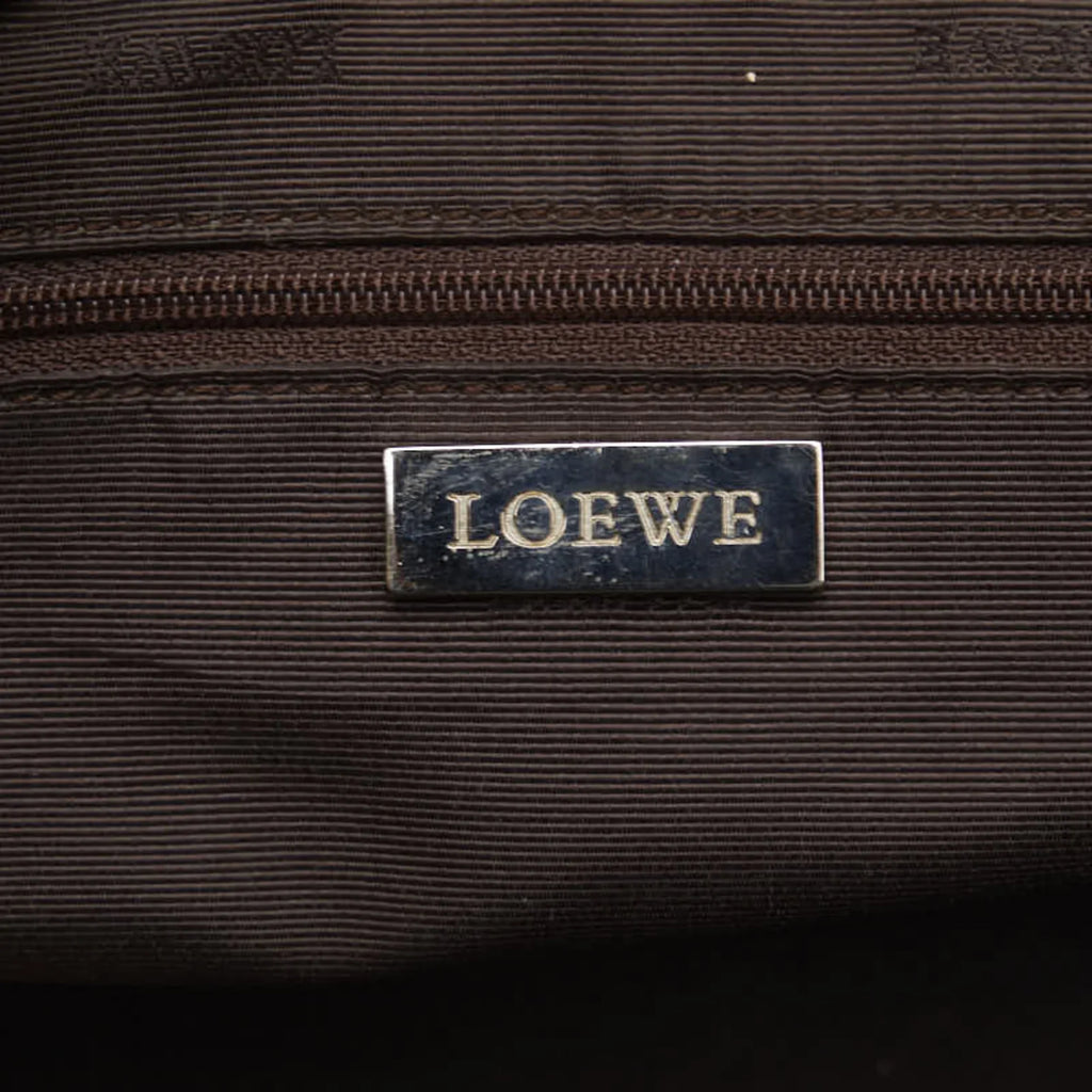 Ladies (Fair) Cream LOEWE White Yellow Leather Handbag Pre-Owned