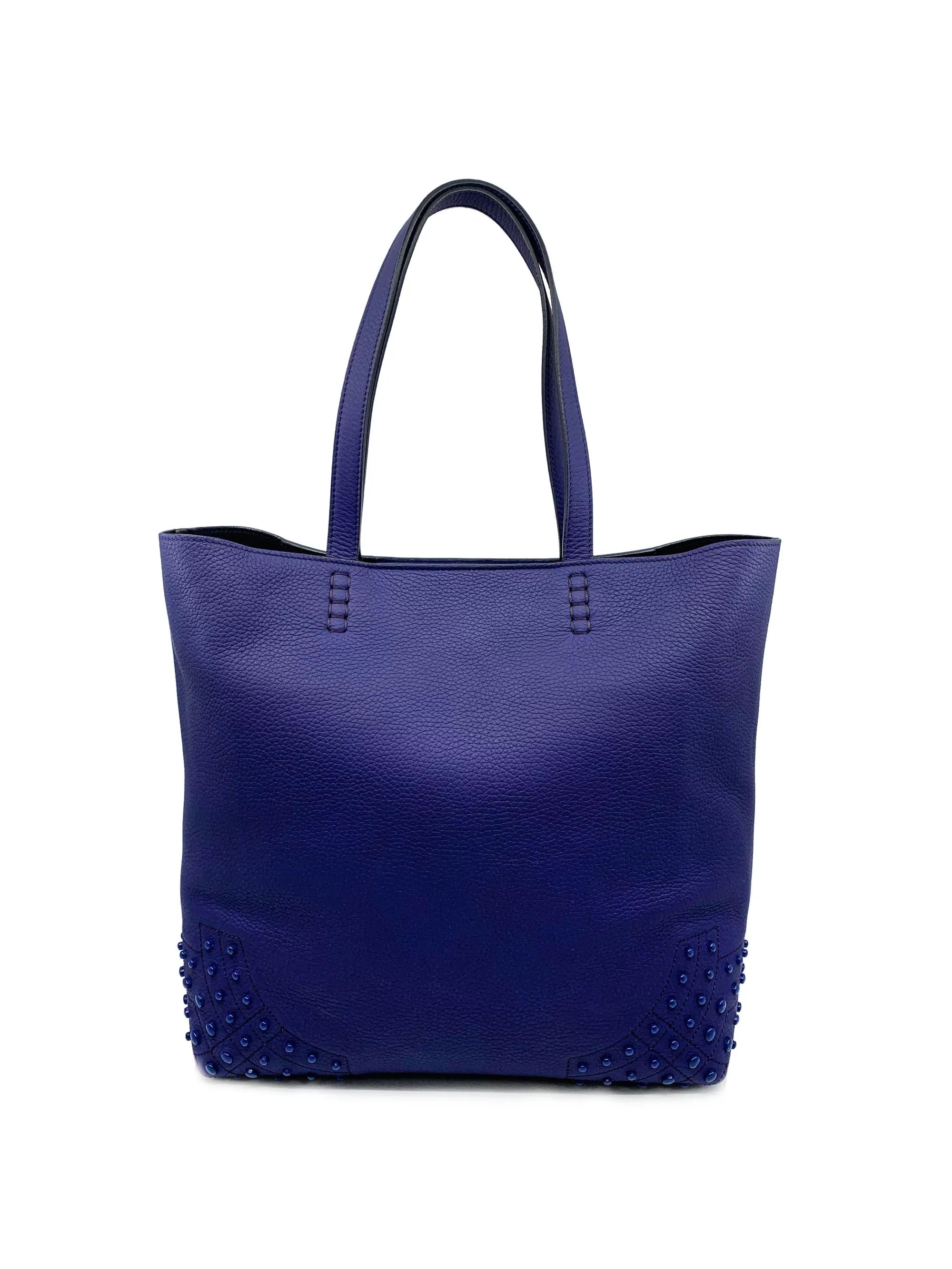 Wave New Satchel Tote Soft Gommini Tod's XBWAMRFT301MACL-411 Violet