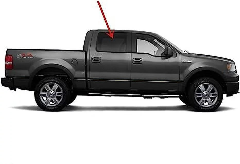 Cab with 4 Window Models F150 Right Glass Door Crew Rear Pickup Compatible Door Door Side 2009-2014 Passenger