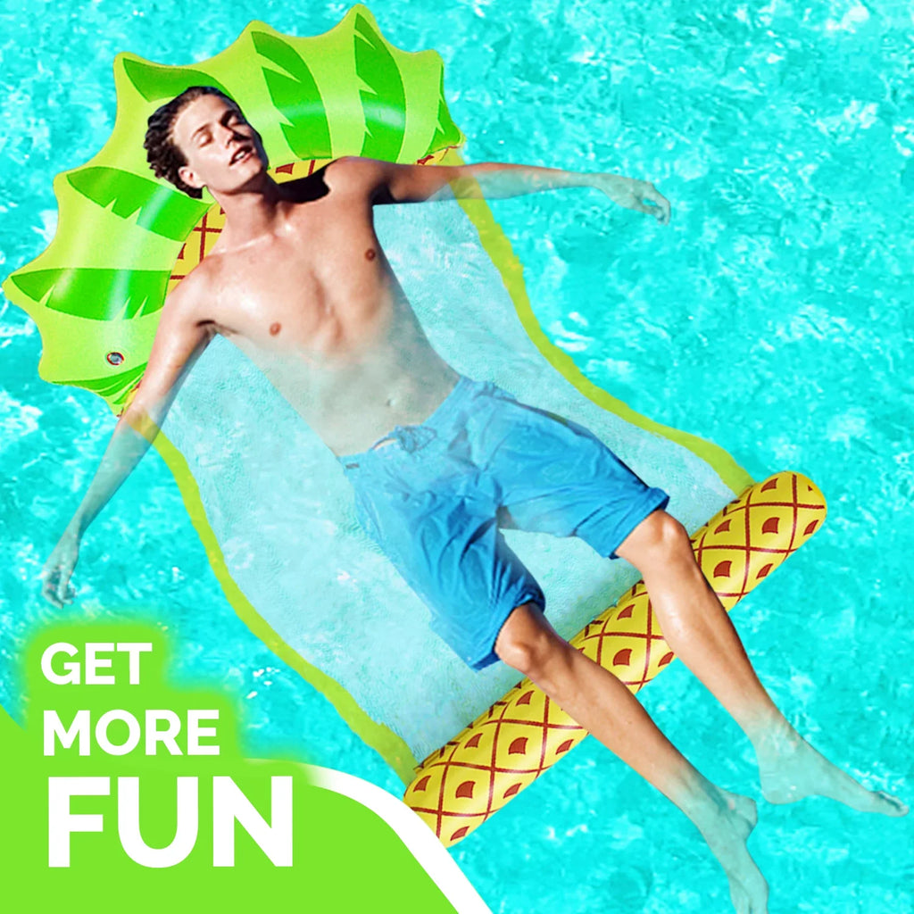 Raft-Pineapple Hammock Float Inflatable Adult Comfortable liquid Swimming Float liquid Hammock Pool Zoey Swimming Multi Purpose Float Lounger, Lounge, Pool Pool