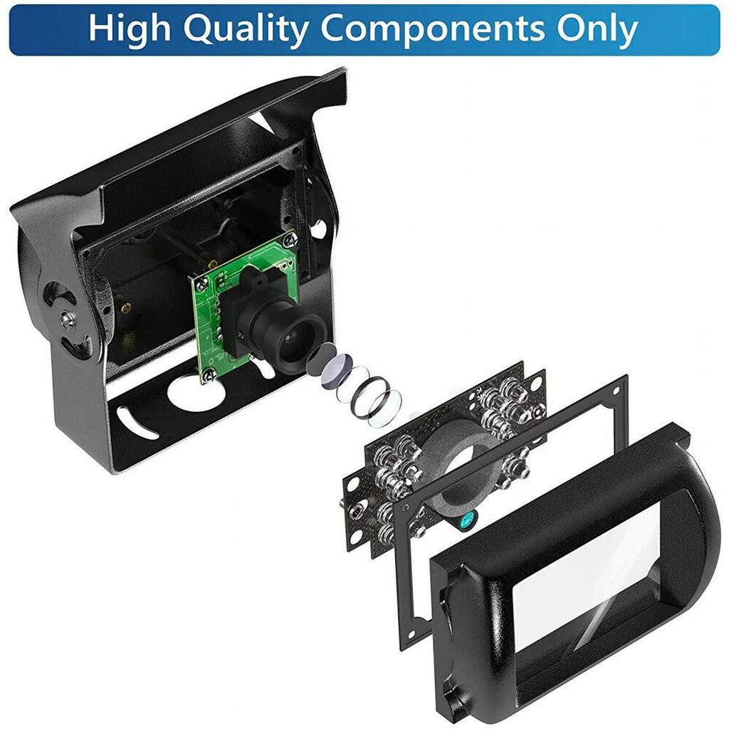 feet with Night RV Vision+32 Van cable IR 12V/24V Bus TFT parking camera Car Car for LCD Truck LED system 18 7inch Monitor reverse