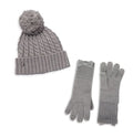Beanie York & Kate Accessories Gloves One Gray Set dimension Spade Women's New Cable Heather