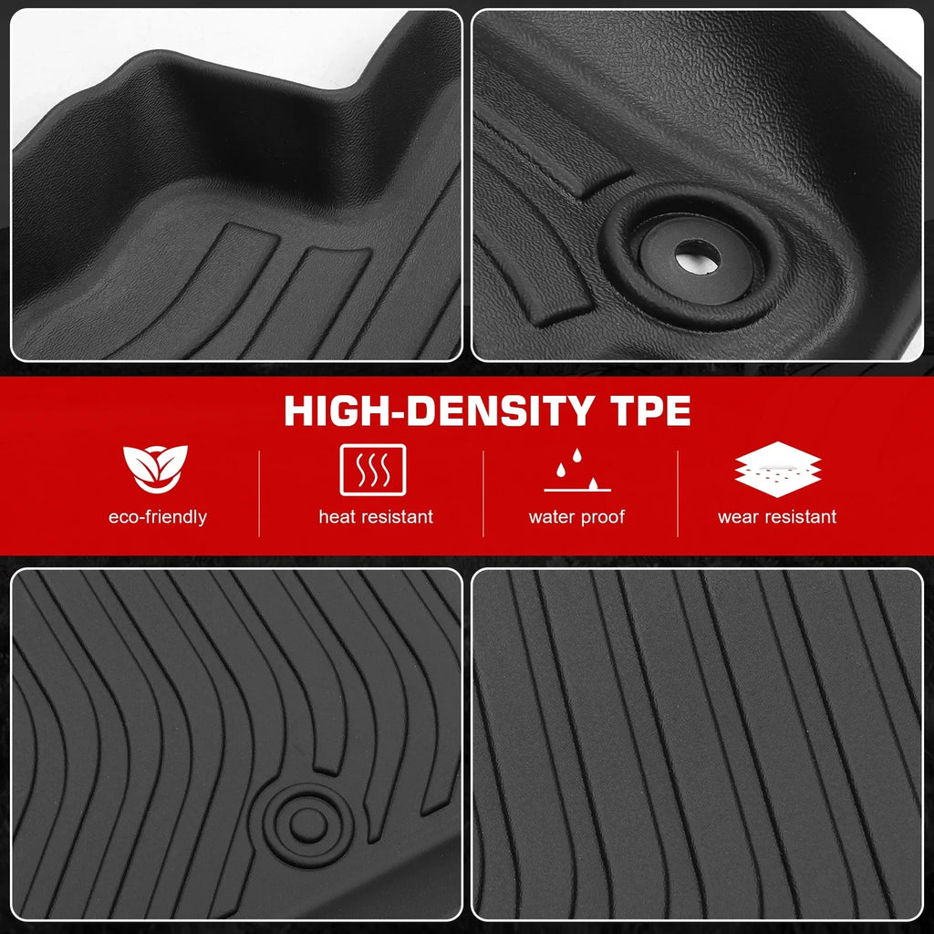 With 2nd Toyota Floor Mat climate 2023-2024 Motorsports Liner Protector , Plastic All Front TPE Prius Black Carpets 1st Ikon Row Mats 3D & Thermo 4PC Trunk Rear Compatible Molded Elastomer Pad