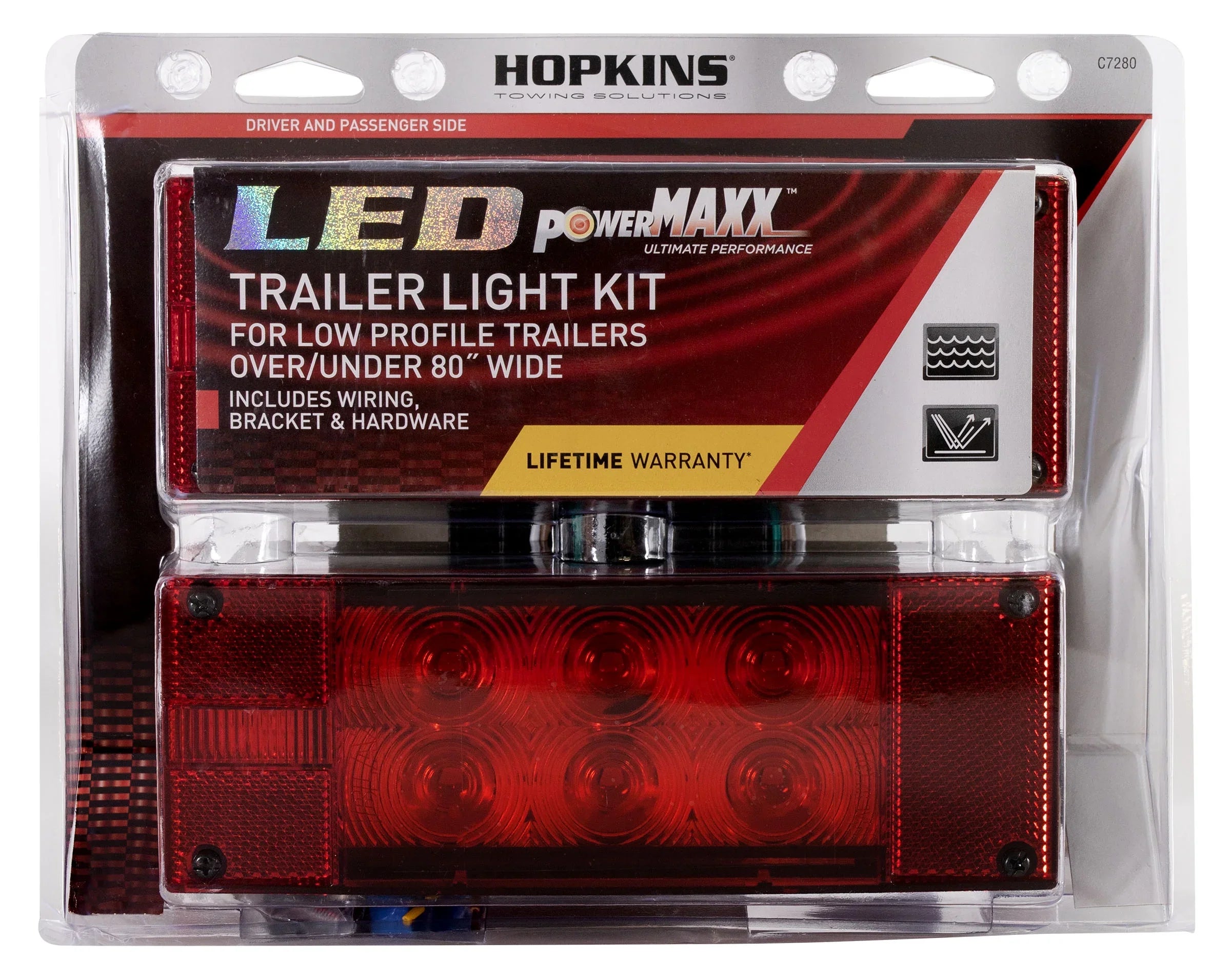 Wide C7280, Light Hopkins Over Kit, & Towing Under Submersible Solutions 80" Trailer LED Low-Profile