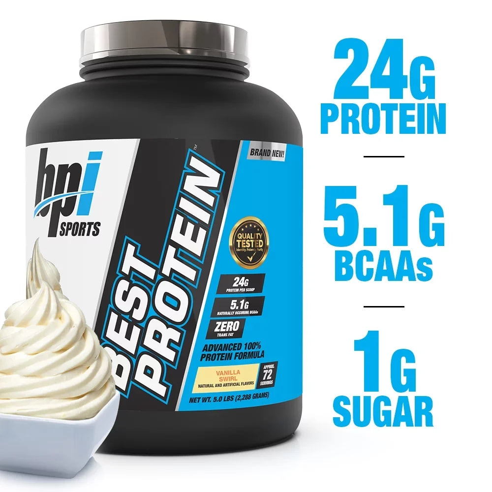 Protein Sports Best 72 Servings Vanilla Swirl, Protein BPI