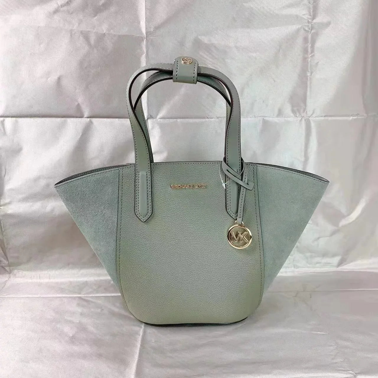 In 35F1Gpat1S Portia Michael Bags Kors Army Green Small Tote