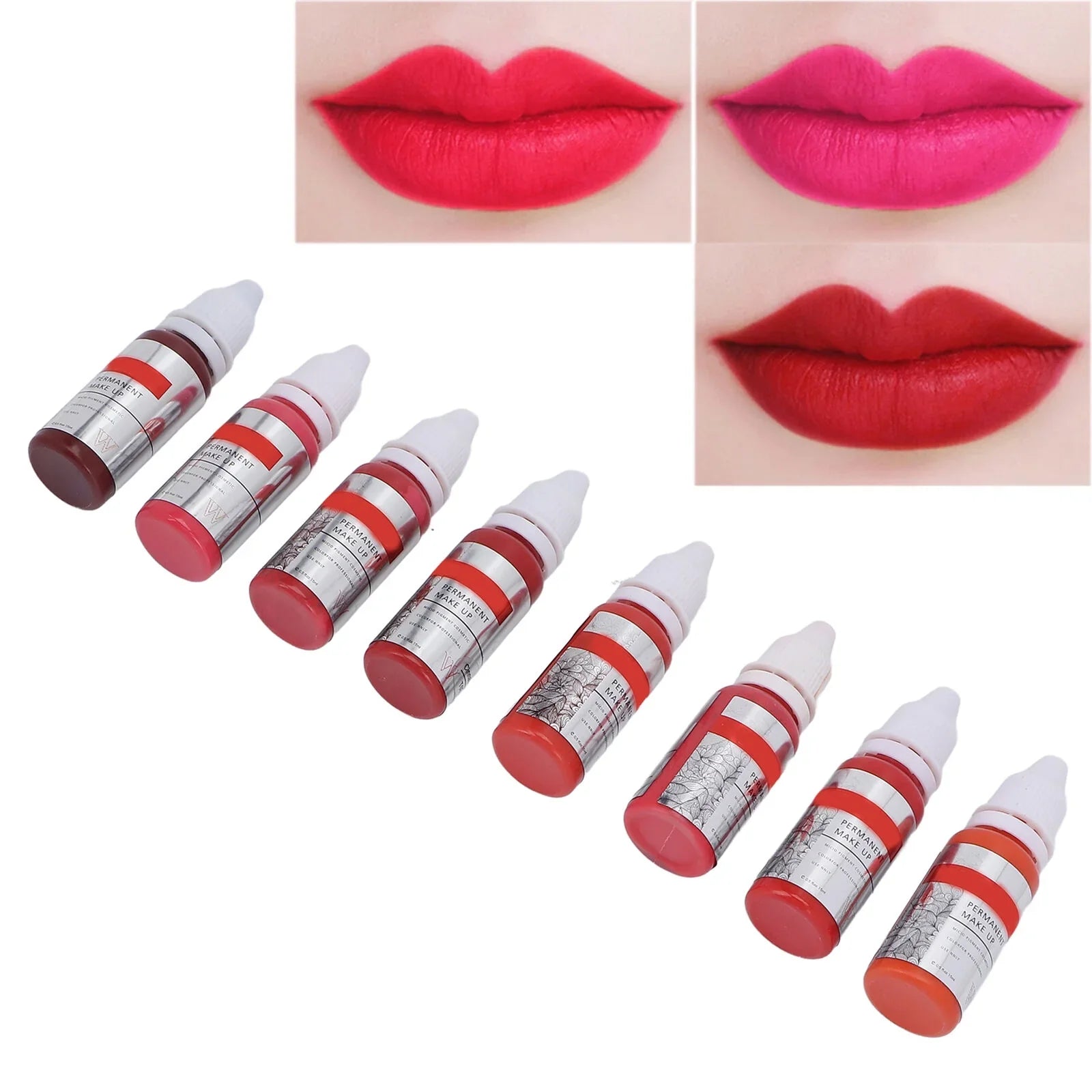 Pigment Ink Semi 120ml Lip Tattoo Color Permanent Microblading 8pcs Makeup