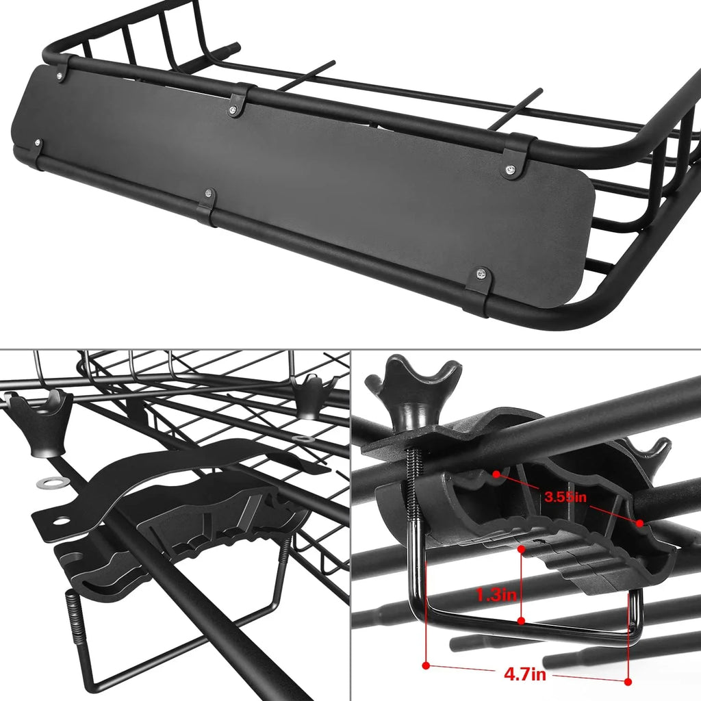 Bag, Down Tie Rooftop Eyoloty Capacity, 64"x SUV, 39" Roof Waterproof Car Strap, Carrier and Basket Luggage Cargo Rack, Net, for Duty Rack Top Extension with Holder 150lb Heavy Construction Steel
