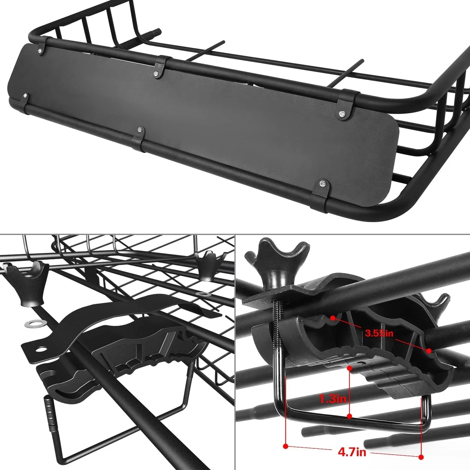 Bag, Down Tie Rooftop Eyoloty Capacity, 64"x SUV, 39" Roof Waterproof Car Strap, Carrier and Basket Luggage Cargo Rack, Net, for Duty Rack Top Extension with Holder 150lb Heavy Construction Steel