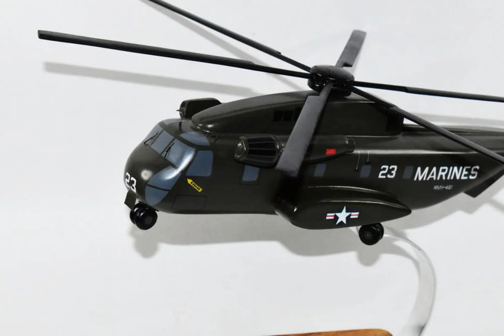 Sikorsky 1/74th (16) Scale, Mahogany SEA CH-53D Model (23) Iron STALLION™, Horses HMH-461
