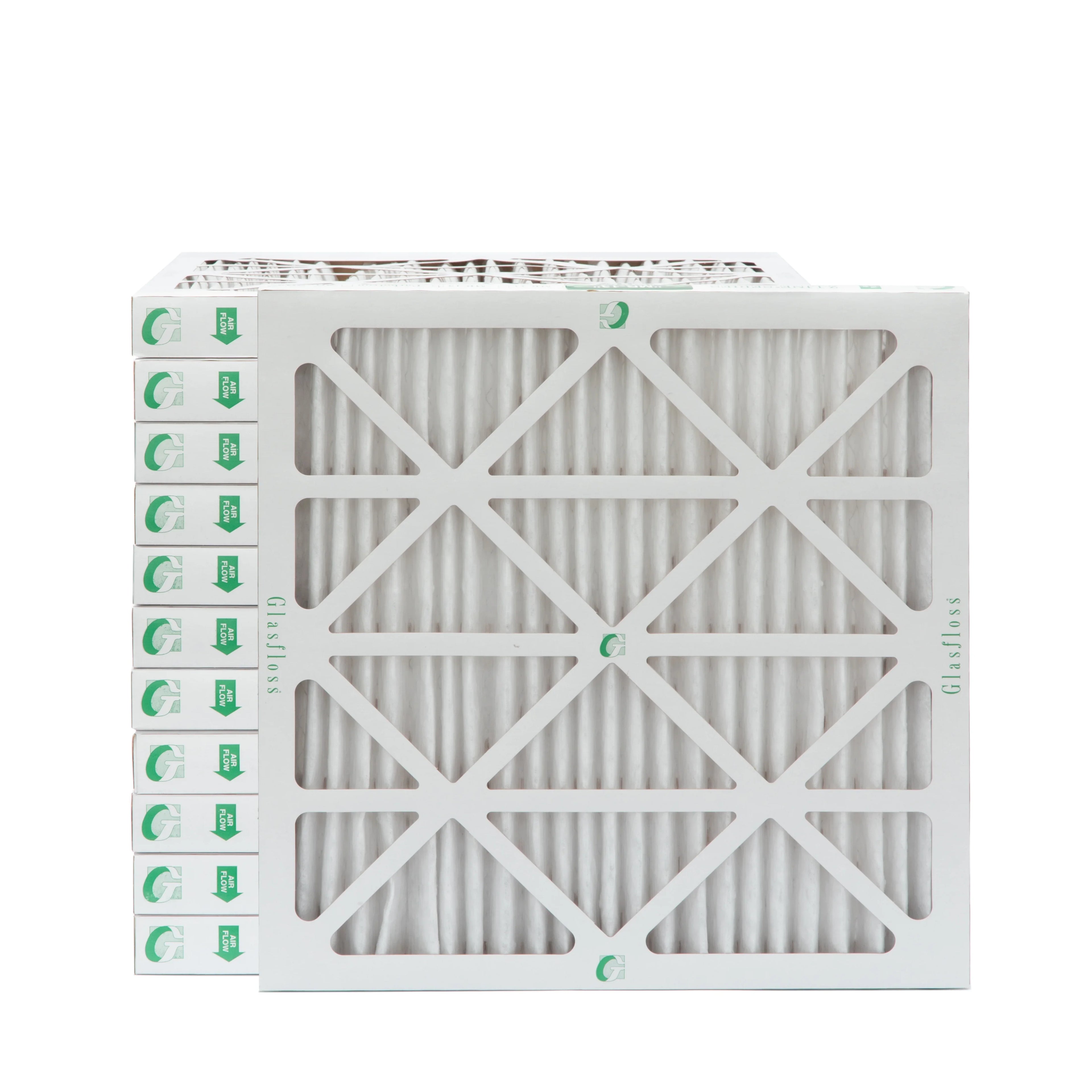 23-3/8 Air Pack Actual x Pleated Glasfloss. x 23-3/8 13 dimension: MERV Filters Inch 24x24x2 12 1-3/4 of by 2"