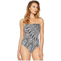 Gottex Women's Piece Swimsuit One Black/White Bandeau (10-Medium)