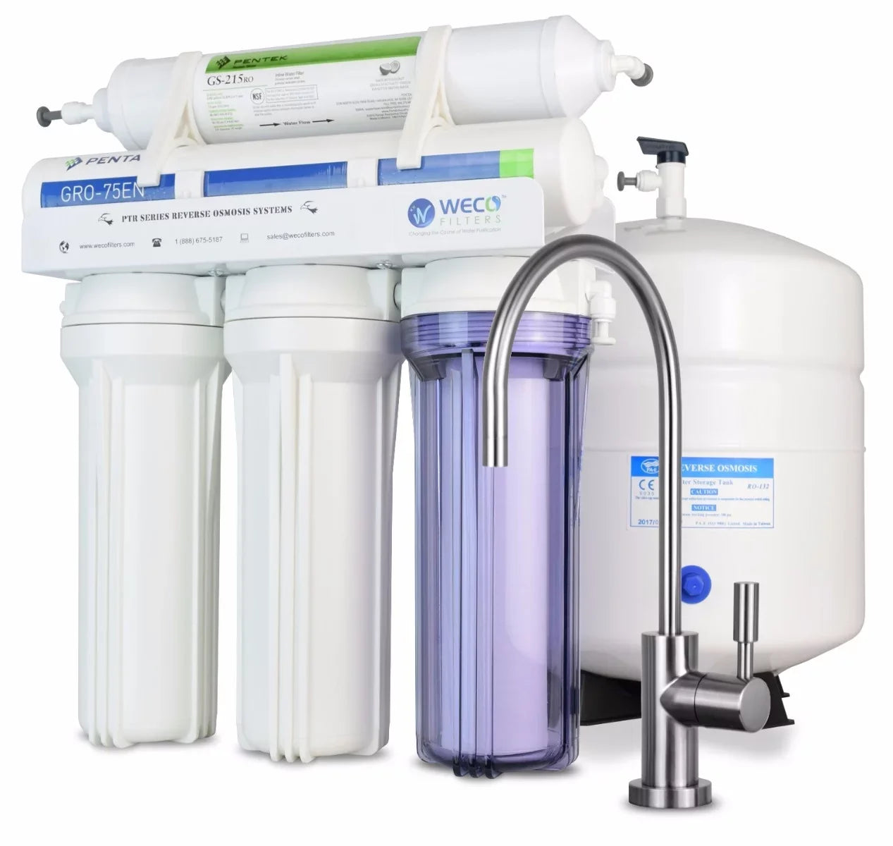 Drinking WECO System Reverse High Efficiency Filtration Osmosis liquid VGRO-75GS-215RO