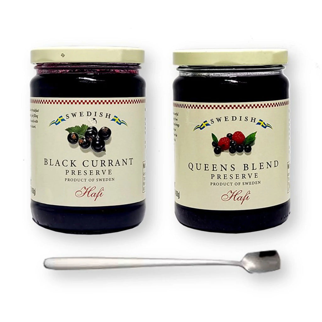 Blend Swedish Spoon 14.1 Set) Steel Bonus (3-Pc & with (400 Oz. of Queens Combo Stainless Currant Stirring Each Black ml) Hafi Pack Preserves Swedish