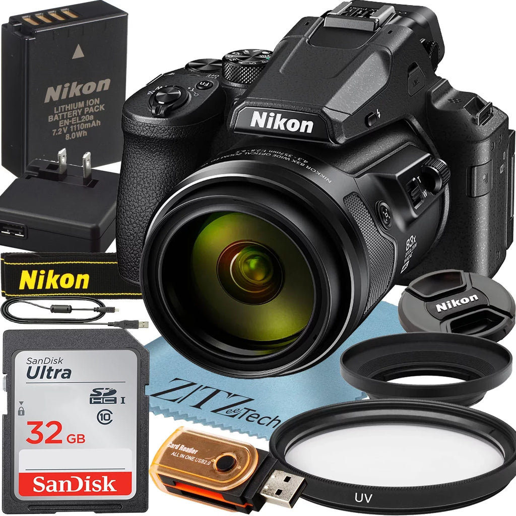 Memory 32GB Card + COOLPIX with Filter P950 Accesory Digital Nikon UV SanDisk ZeeTech Camera +