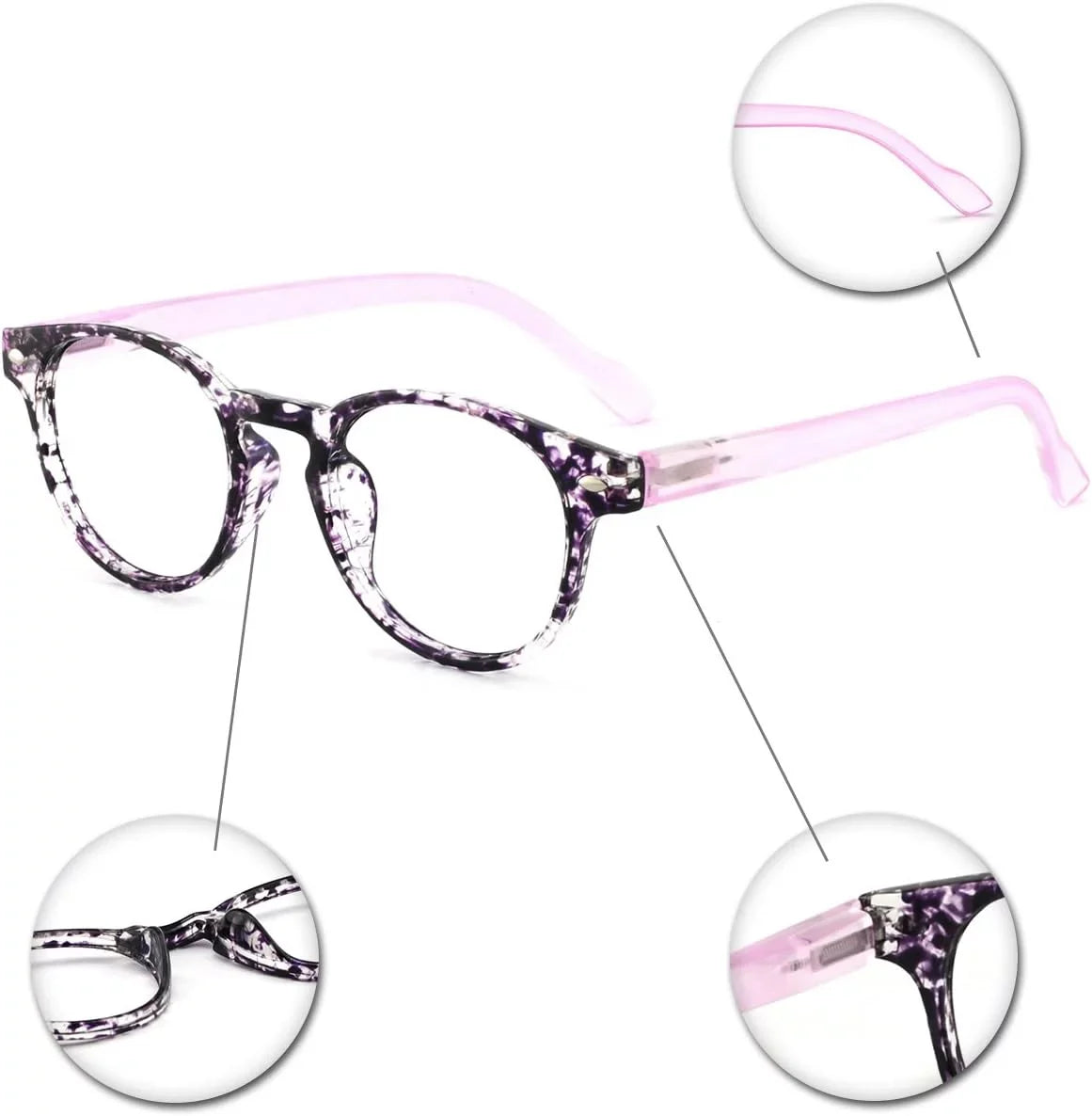 CHIARI OCCI For Lightweight Women(Purple,3.0) Glasses Acetate Designer Stylish Reading frame