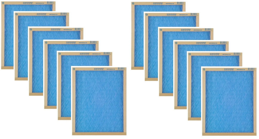 Air Fiberglass of 24" MERV x Panel 1" Filter - x Quantity 2 8" Flat Furnace 108241 True Spun Disposable 12 Blue