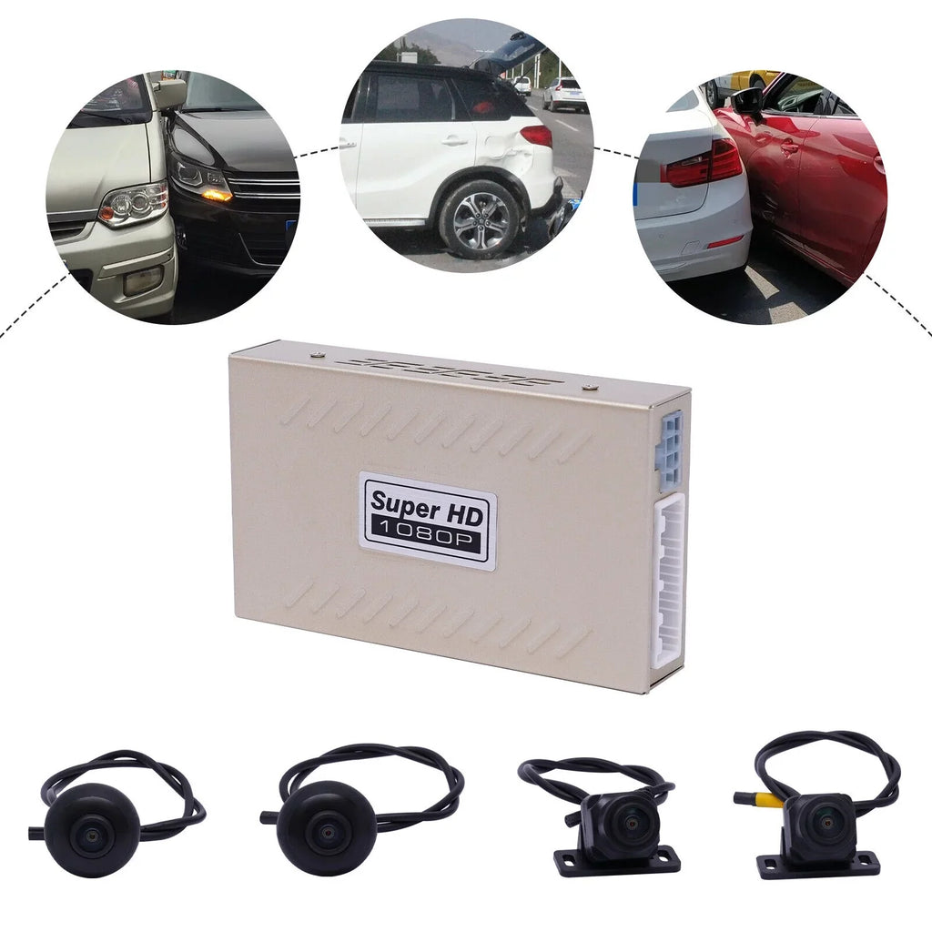Miumaeov Panoramic 360° DVR Kits System View 1080P Seamless Recording Bird 4-camera Car