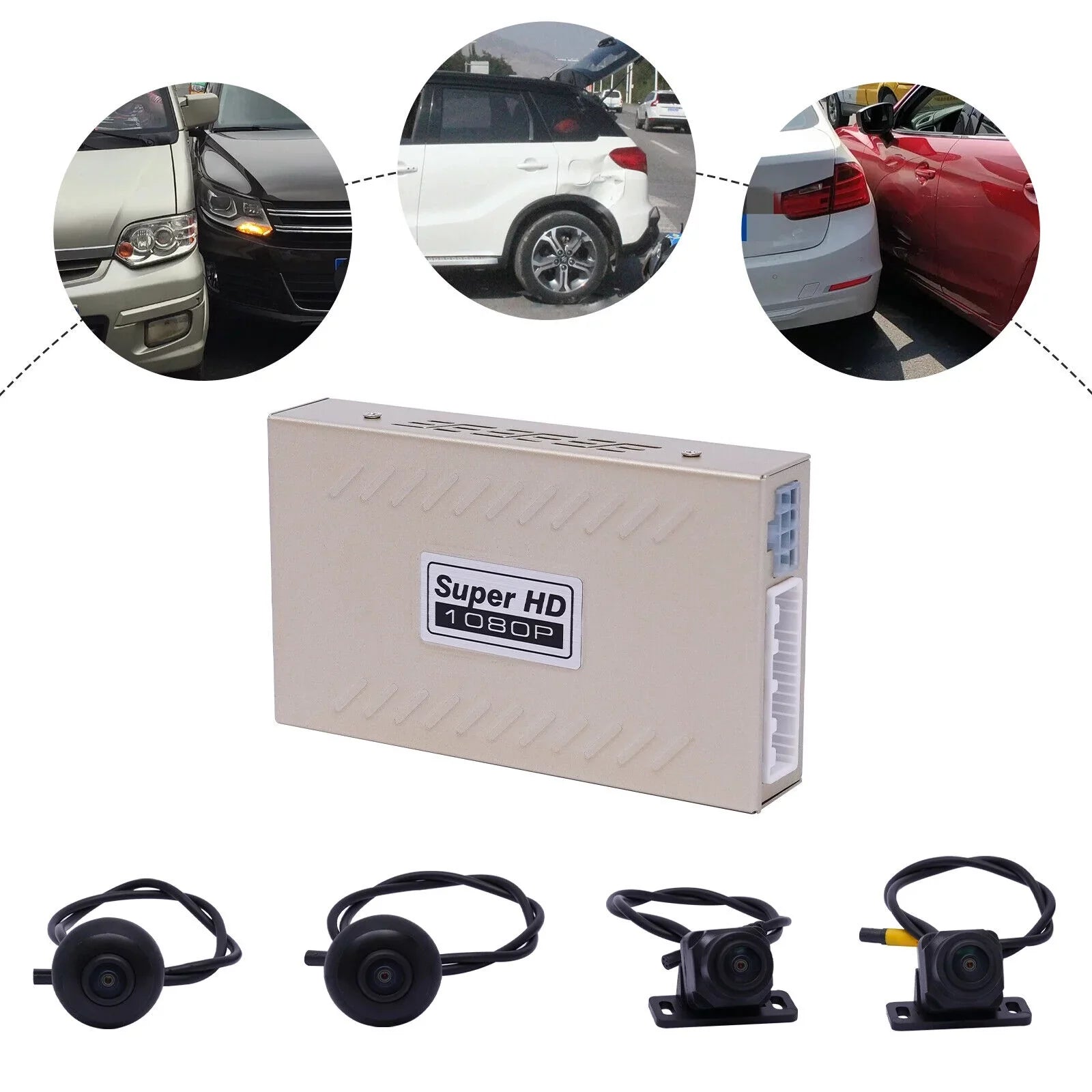 Miumaeov Panoramic 360° DVR Kits System View 1080P Seamless Recording Bird 4-camera Car