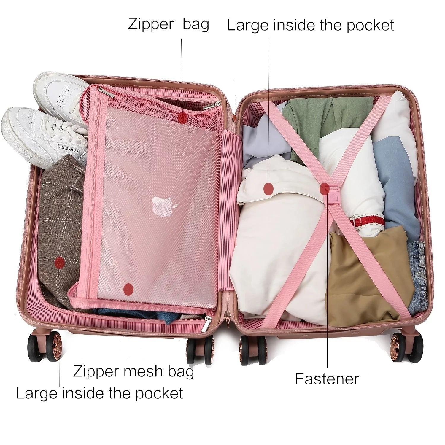 Set MKF Spinner Tulum 2 Collection Piece and Expandable Mia Wheels with K. Handles by Luggage