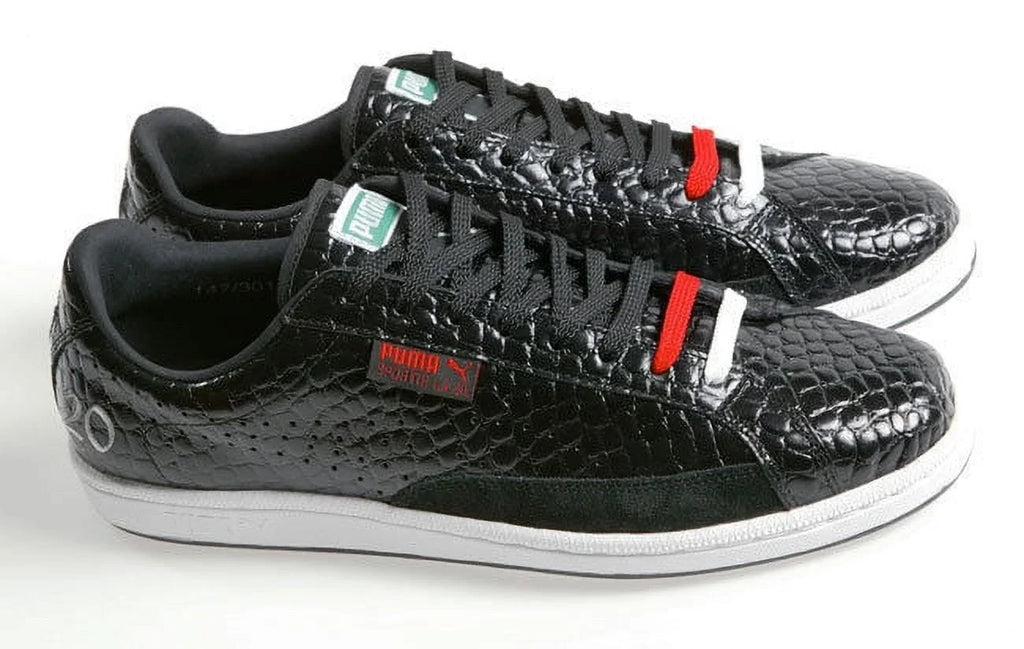 / SKIN WOMEN MATCH MEN 7 5.5 LA. BLACK NEW CROCODILE UNISEX SHOES SPORTIE