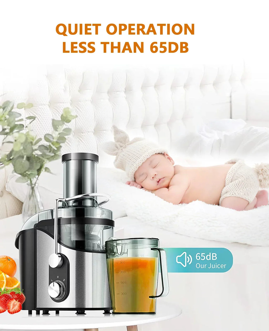 Feed Vegetables Modes 3" Centrifugal Chute Fruits 2 Juicer for & with Machine Speed -