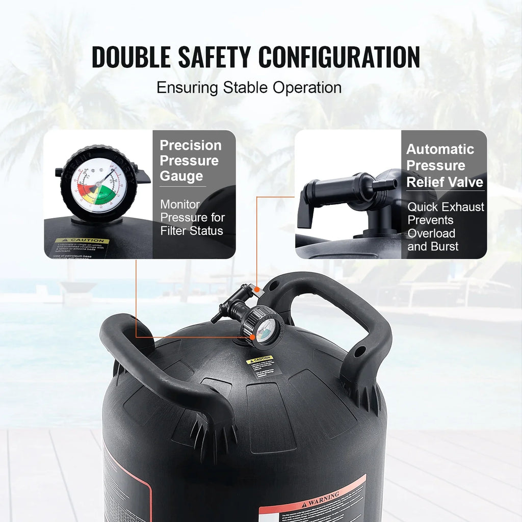 Filtration In/Above Pool Swimming Filter 425Sq.Ft SKYSHALO Pool Cartridge Ground
