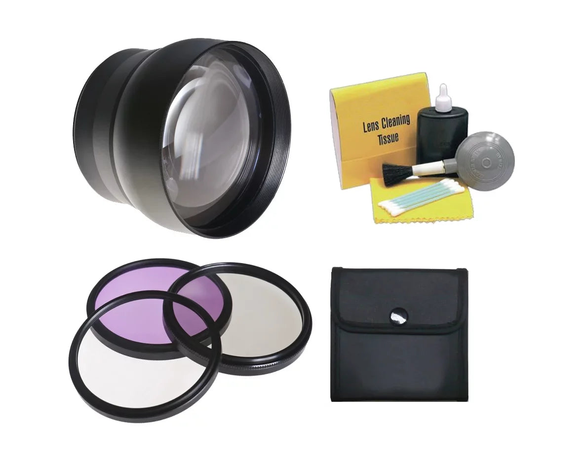 Piece Nw 40.5mm Adapters Kit Direct Tough Lens iHS 3 Kit Telephoto 5 + + Cleaning 2.195x Filter TG-2 Lens High Piece Super Definition Olympus +