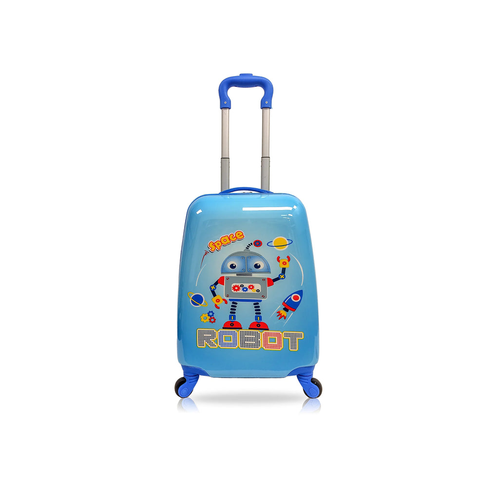 Hardside SPACE-ROBO Wheels Kids-Cute Luggage Tucci with Suitcase Lightweight for Kids Kids 18"
