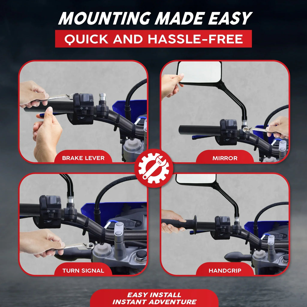 7/8 400 Motorcycle Inch Krator Majesty XC 180 Yamaha Low-Rise 200 Compatible 125 Handlebar with