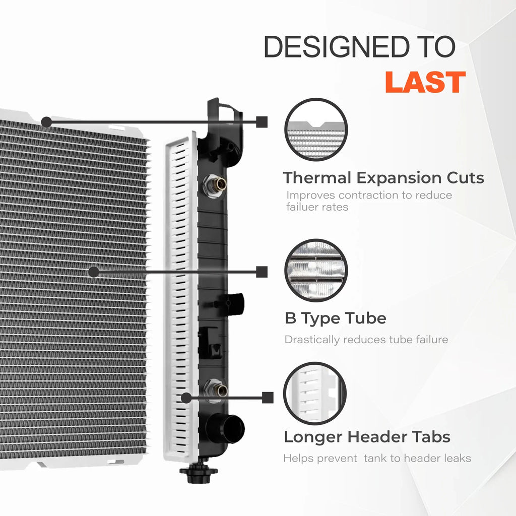 Radiator Sebring 3.5 Cirrus L4 2.7 Avenger Caliber Compass V6 Patriot 3.6 2.4