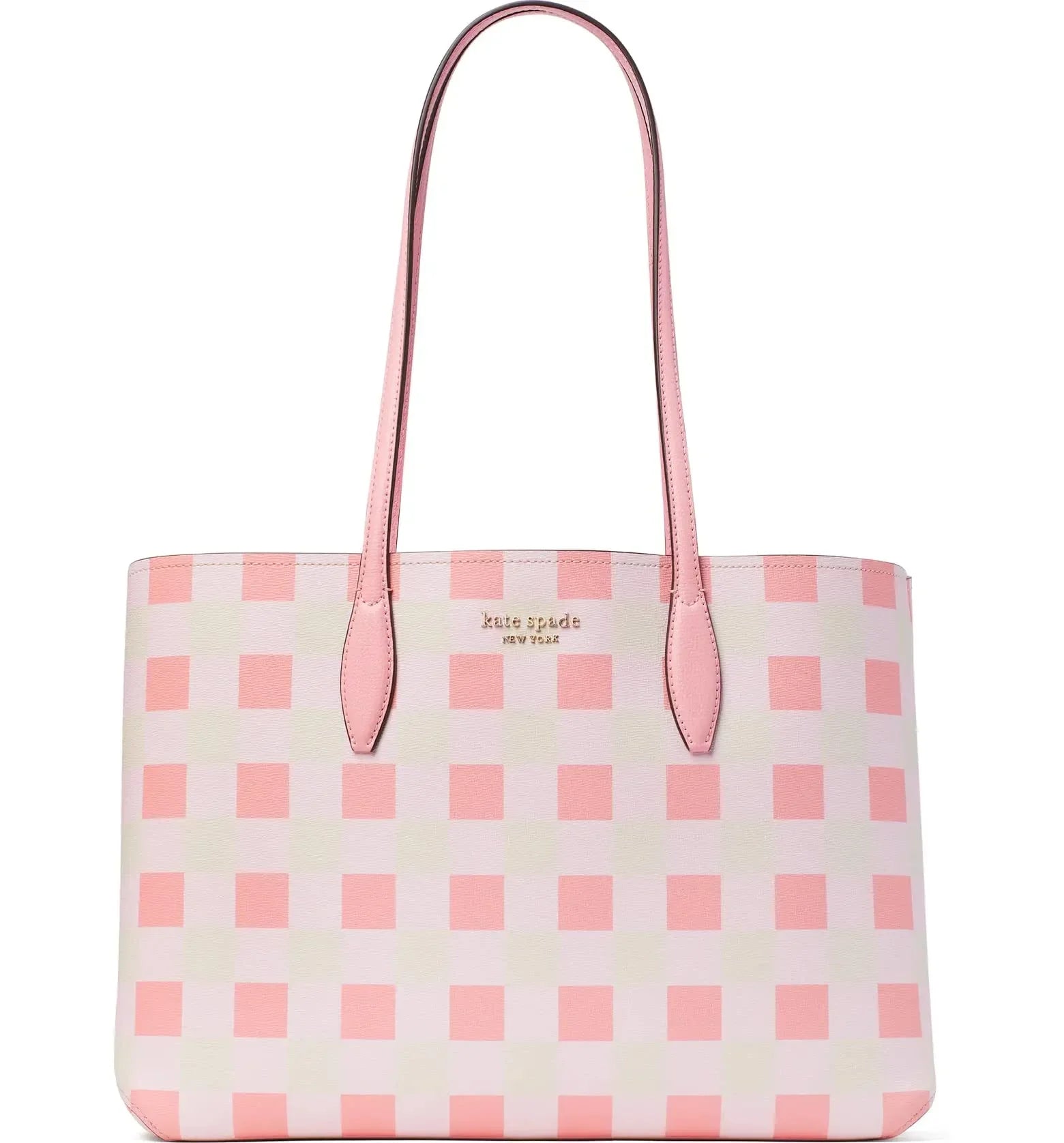 Gingham Kate Large Day Tote, York Spade New Grapefruit Soda All