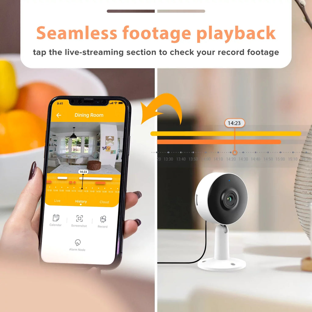 1080p Surveillance Indoor Home (2-Pack) , Camera and 2-Way Camera HD Phone Audio Arenti Vision APP Security IN1 Night Wifi