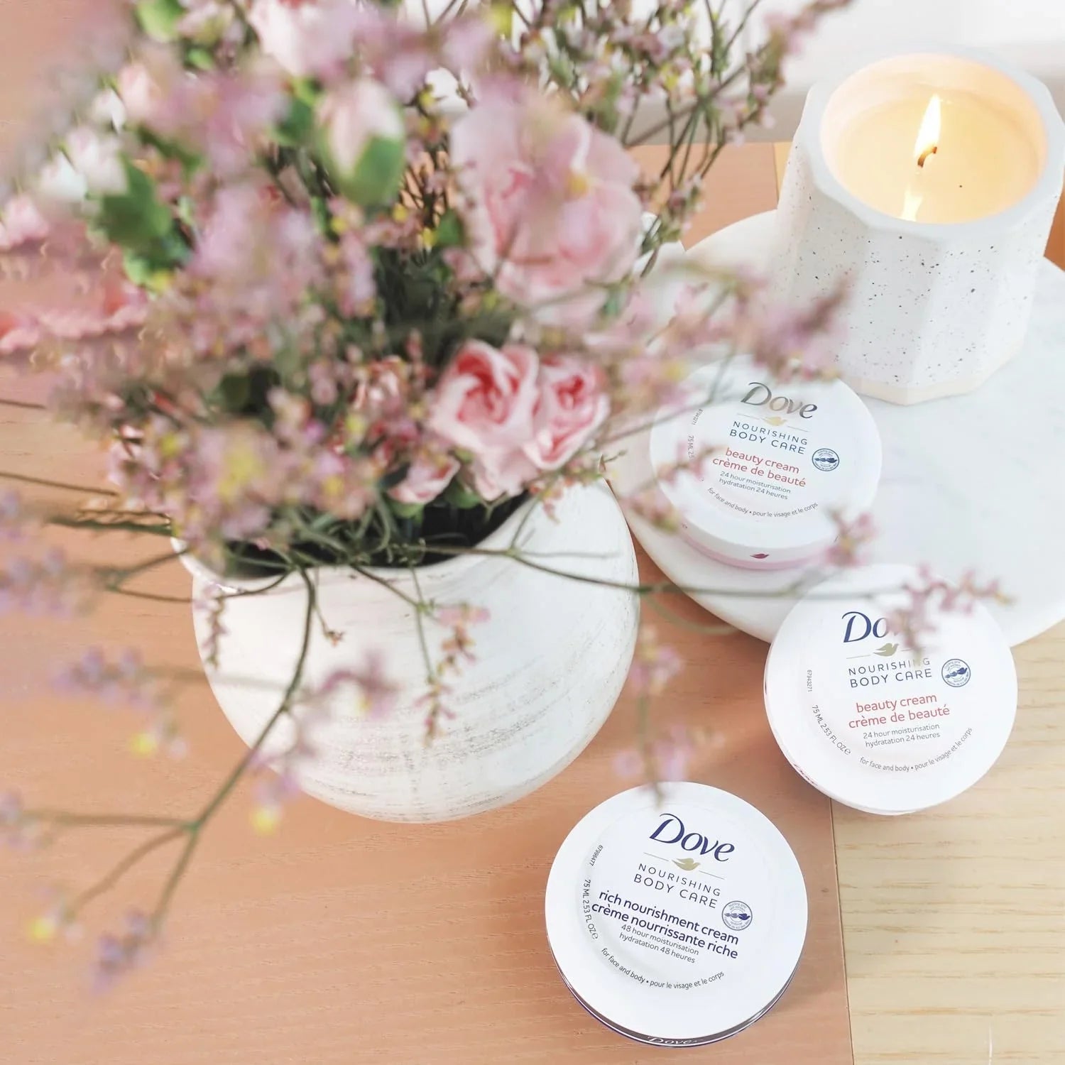 & 72-Hour Body Dove Of Moisturizing Extremely Rich Nourishment Skin, Face, Hand For 12) Fast-Absorbing 5.07 Cream, Body Lotion (Pack Ceramide Dry Serum, Love Cream Oz Fl With