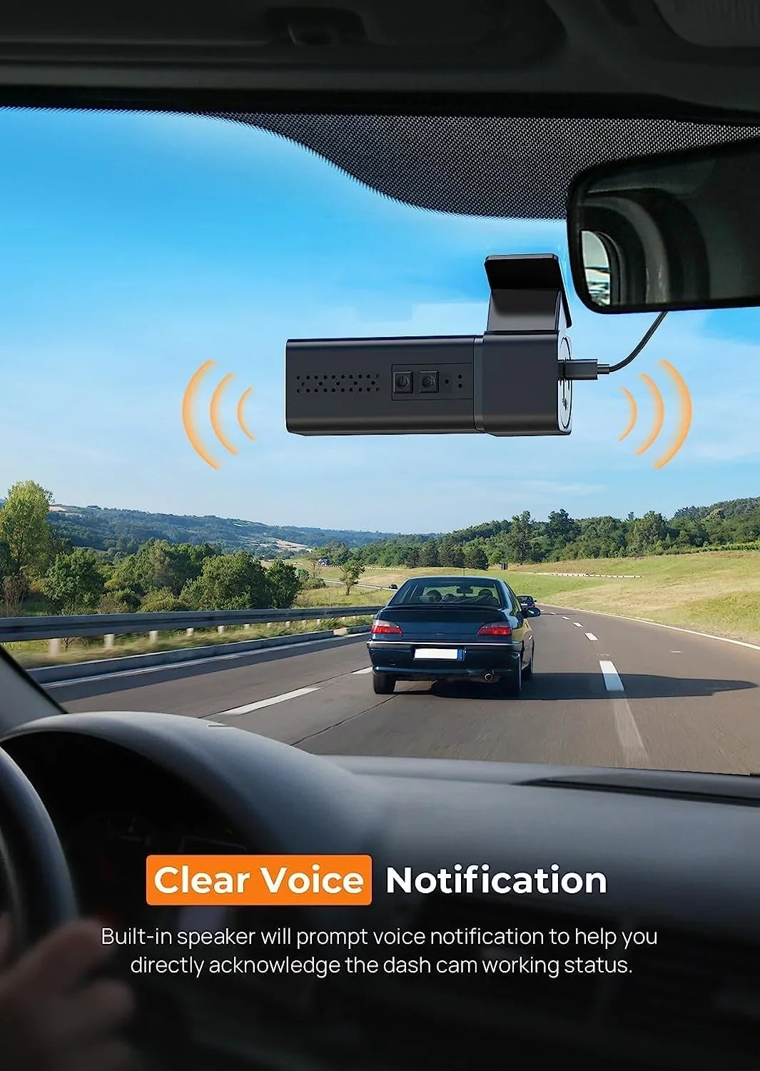 128GB Loop Support WDR, Vision, 200mAh Inside 1080P with Recorder Crosstour G-Sensor, Night Wide Monitor with Cam,Front Recording,Parking Dash Angle, Battery,170° 4K IR and